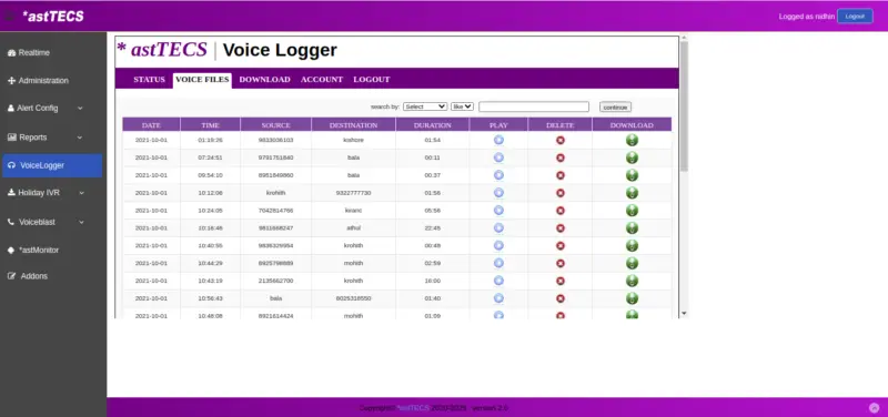 Voice Logger System